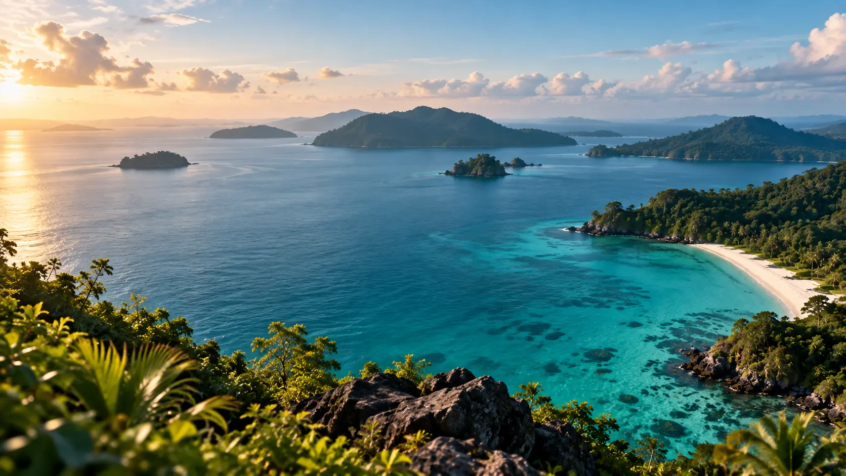 Aerial view of the Andaman Islands