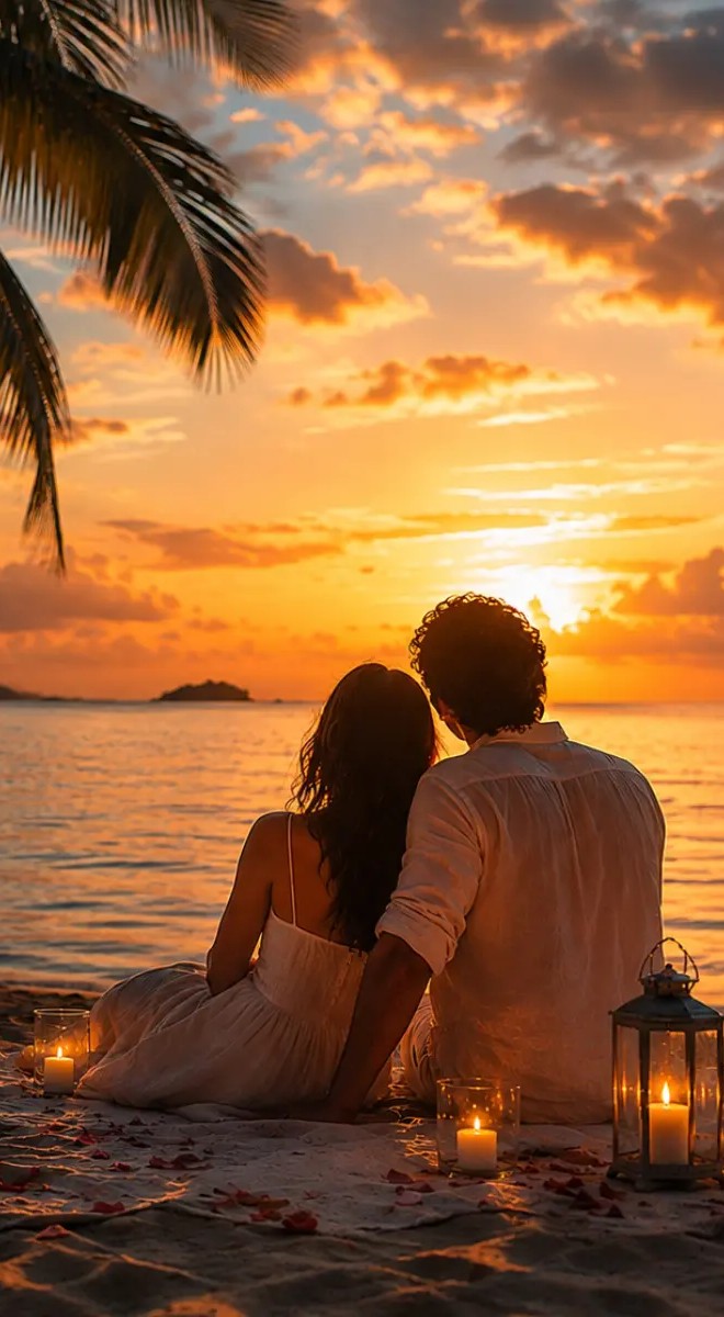 Quiet tropical beach moment